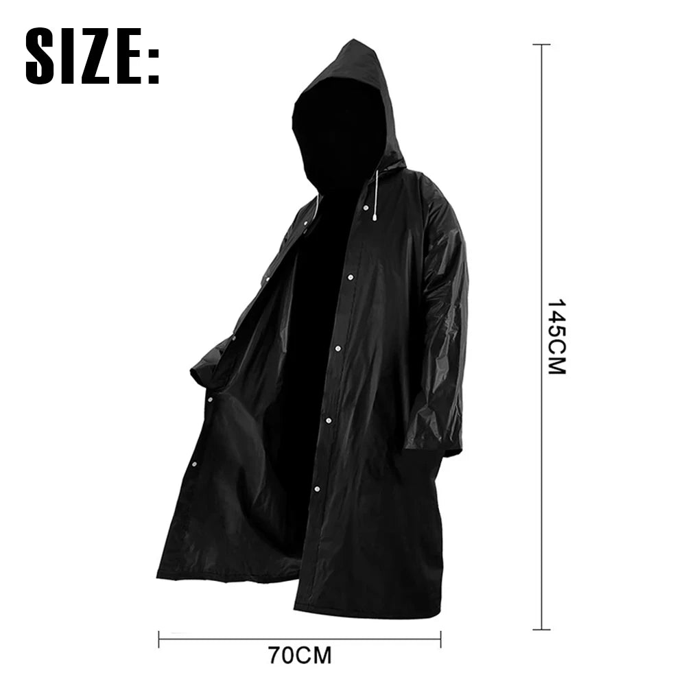 1/2/3 Stück Regenmantel EVA, modischer wasserdichter langer Regenmantel für Erwachsene, wiederverwendbarer winddichter Regenponcho für Erwachsene mit verstellbarer Kapuze und Armen