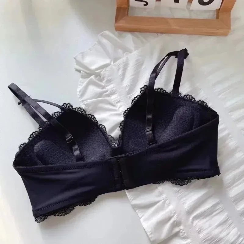 Anti Durchhängen Bralette Mujer Nahtlose Bhs für Frauen Sexy Dessous Koreanische Push-Up Bh Büstenhalter Schwarz Unterwäsche Nette Koreanische Stil