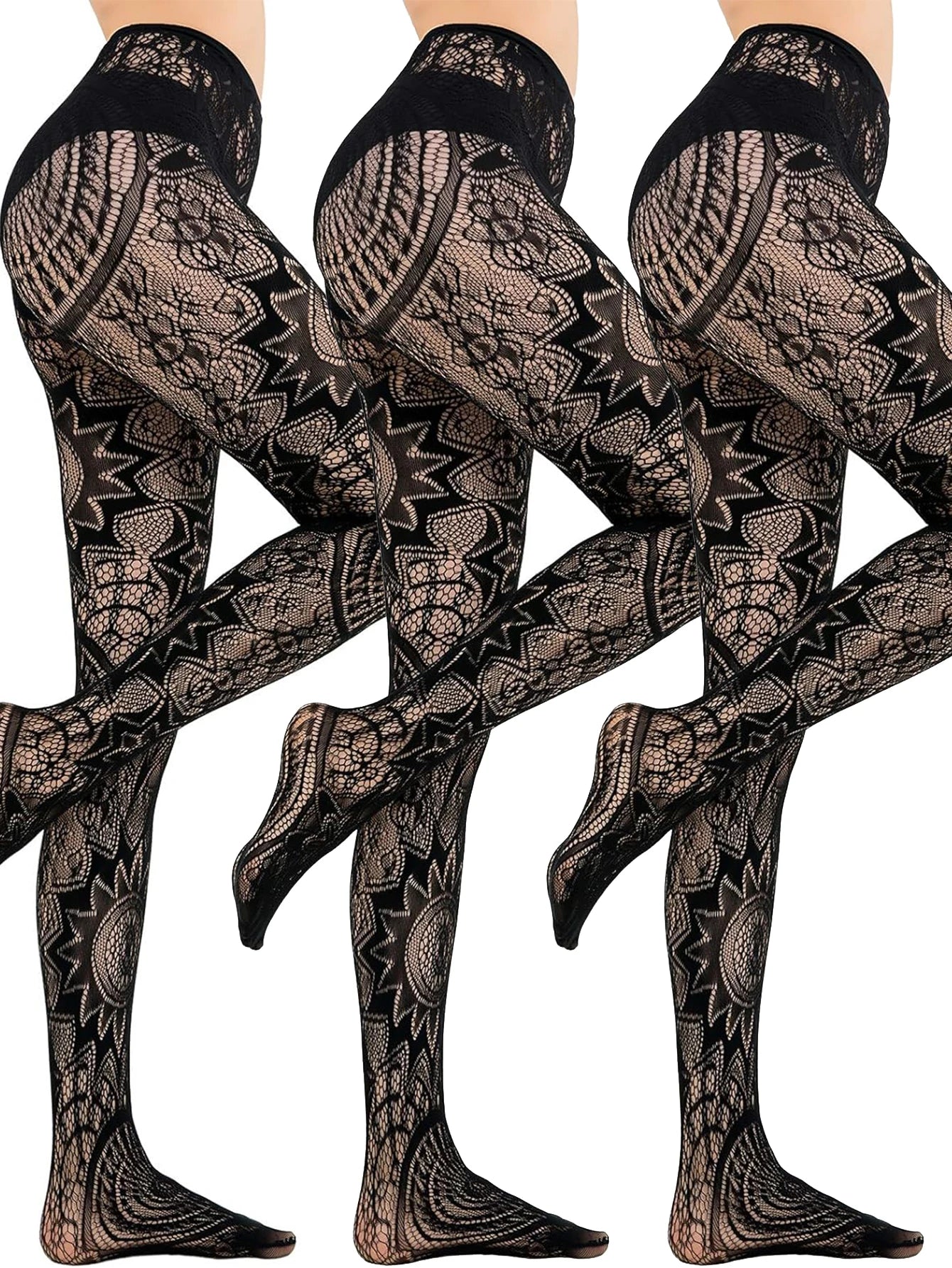 2024 neue Mode Mädchen Netzstrümpfe sexy Tattoo Spitzenstrümpfe Jacquard Spitze hohle Strumpfhosen