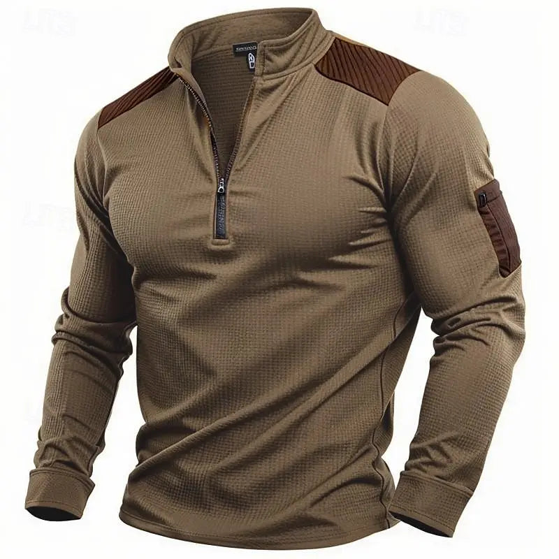 Einfache männer Kleidung Mode Half Zip Langarm Sweatshirts Casual Stehkragen Straße Tops Herbst Winter Übergroßen Pullover