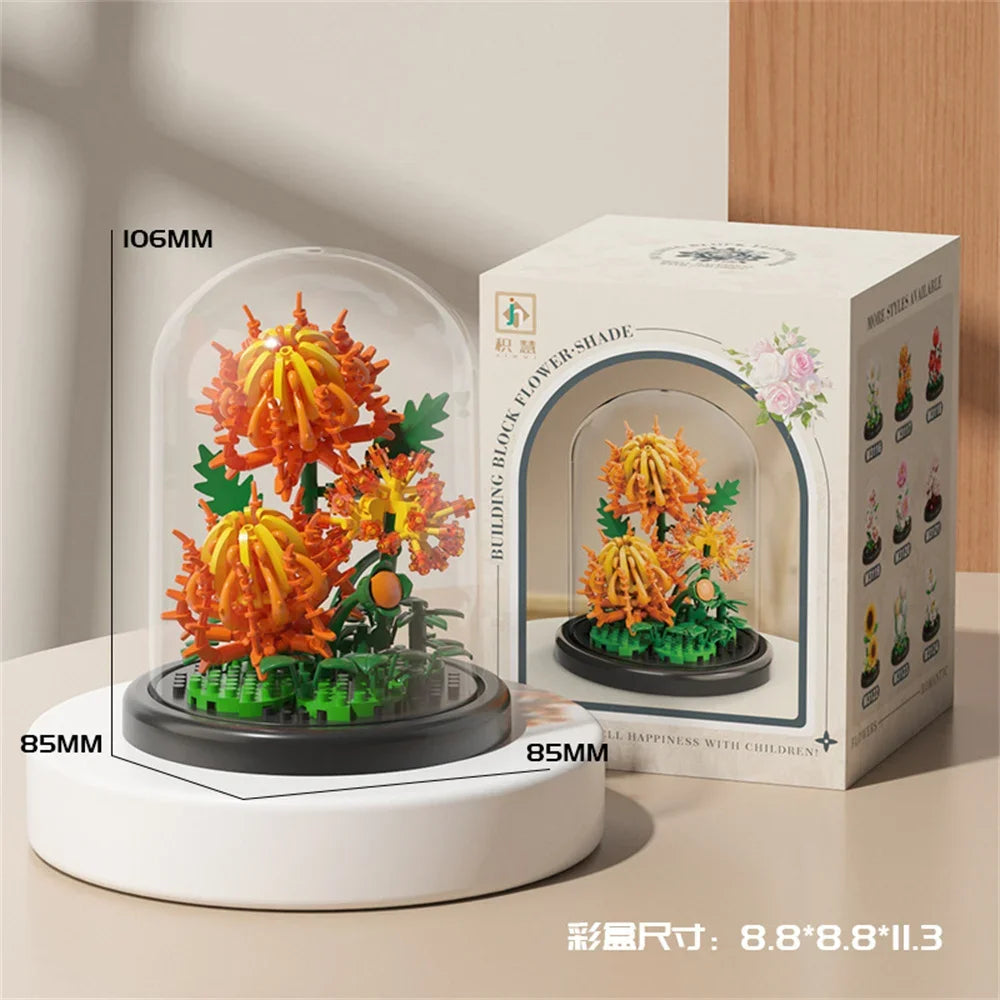 Ewige Blumenstrauß Bonsai Topfpflanze Micro Bausteine Modell Dekoration Puzzle Spielzeug Kinder Geburtstag Weihnachtsgeschenke