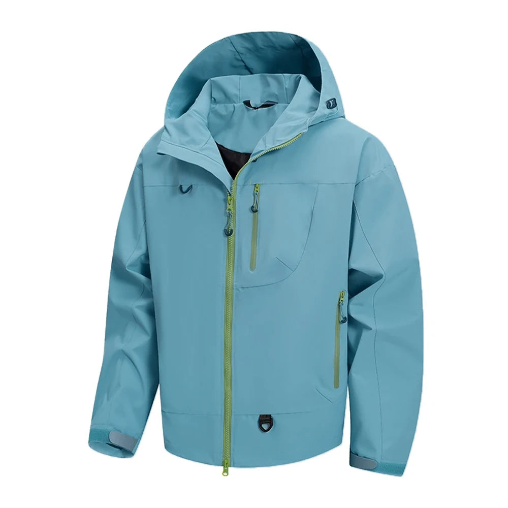 Wasserdichte Regenjacke für Herren, Herbst, leicht, mit Kapuze, Outdoor-Regenmantel, Wandern, winddichte Jacke, Klettern, Outdoor-Jacken