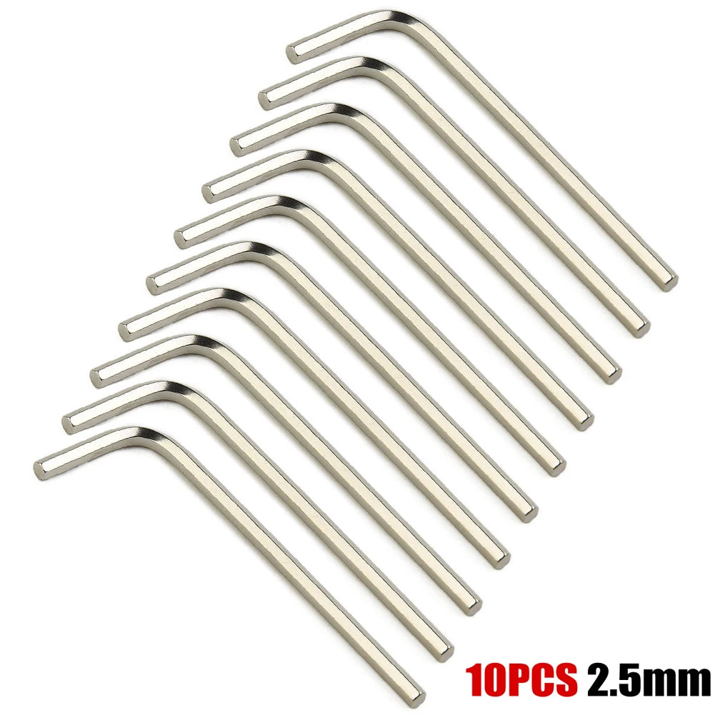 10 stücke L-Typ Inbusschlüssel Sechskantschlüssel Schlüssel Schlüssel Stahl Tragbare Set 1,5mm/2mm/2,5mm/3mm/6mm Hand Werkzeuge