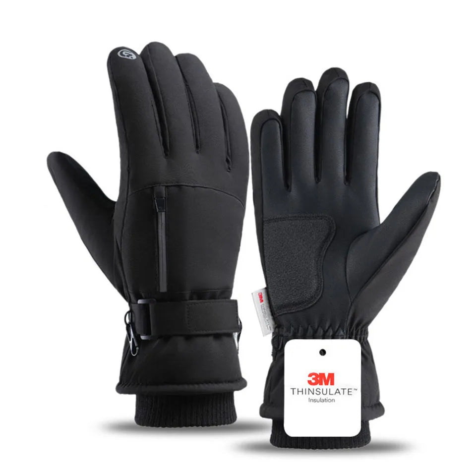 GTUBIKE Winter warme Handschuhe für Outdoor-Radfahren, Skifahren, verdickter, kältebeständiger Handschuh, wasserdichter Touchscreen, Campingausrüstung