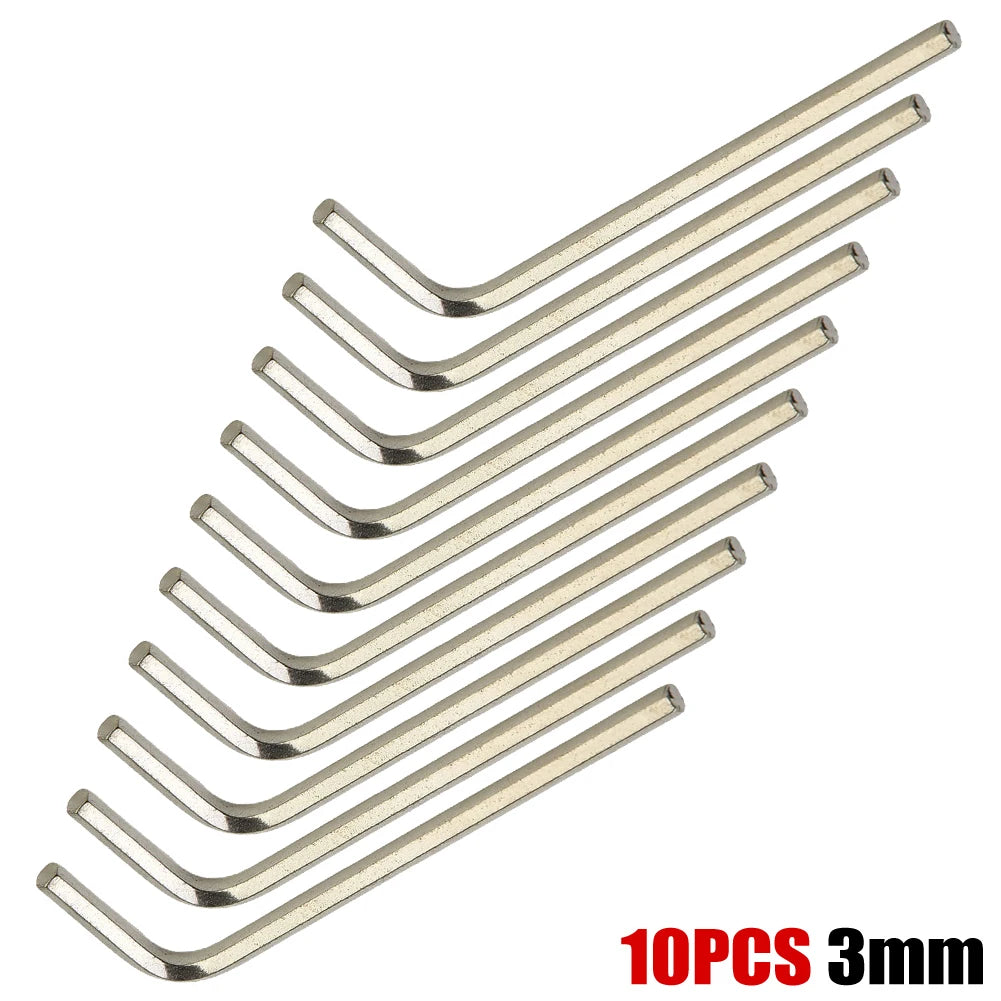 10 stücke L-Typ Inbusschlüssel Sechskantschlüssel Schlüssel Schlüssel Stahl Tragbare Set 1,5mm/2mm/2,5mm/3mm/6mm Hand Werkzeuge