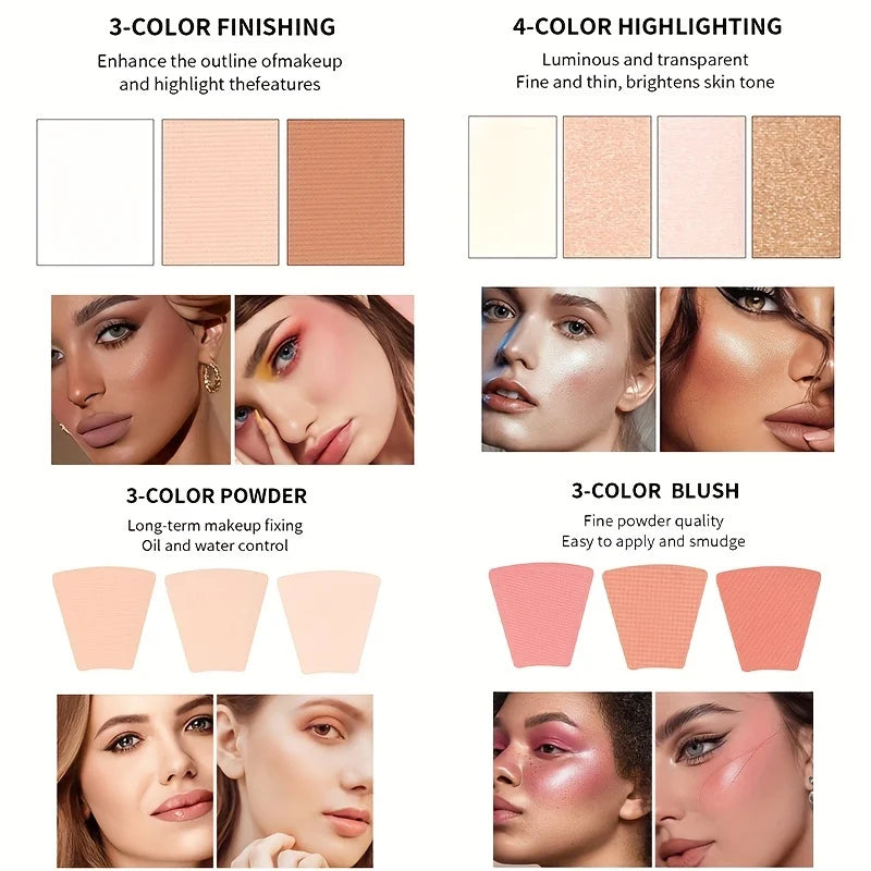 Das 110-Farben-All-in-One-Make-up-Palette-Geschenkset enthält Lidschatten, Glitzer, Lippenstift, Concealer, Rouge, Eyeliner, Textmarker mit Spiegel