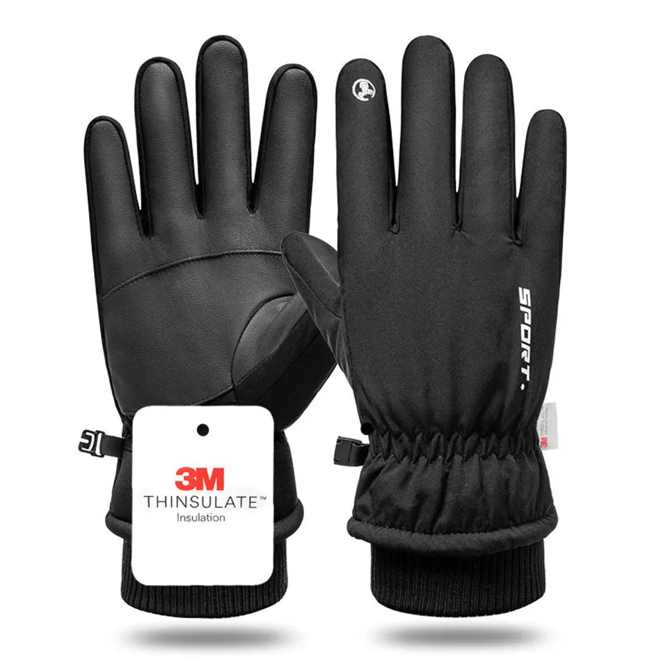 GTUBIKE Winter warme Handschuhe für Outdoor-Radfahren, Skifahren, verdickter, kältebeständiger Handschuh, wasserdichter Touchscreen, Campingausrüstung