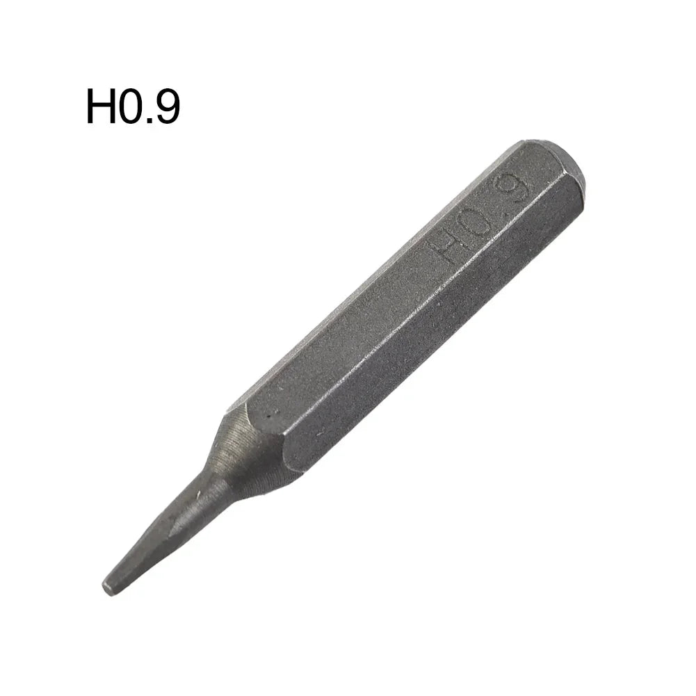 Haushaltsgeräte, Schraubendreher-Bit, Elektrowerkzeuge, kleiner Sechskant, 28 mm Länge, H0,7, H0,9, H1,5, H428 mm, hochfester Stahl