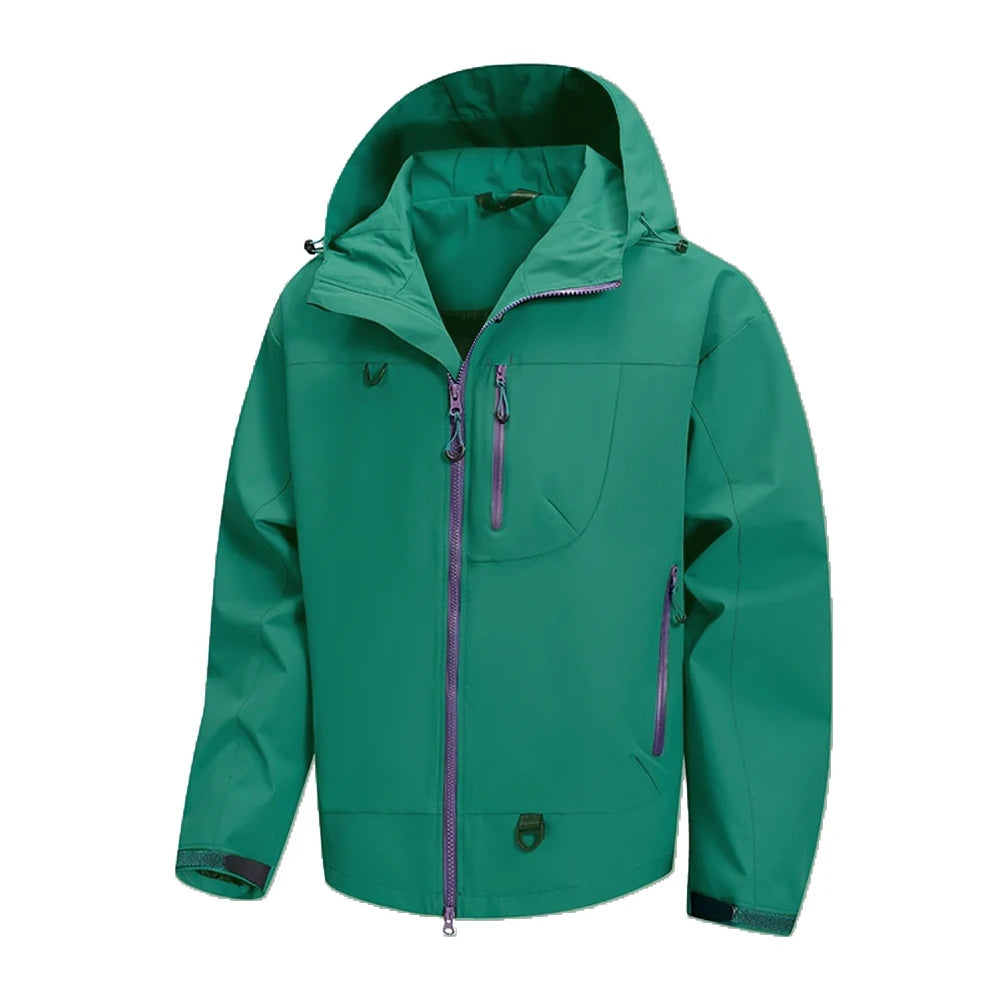Wasserdichte Regenjacke für Herren, Herbst, leicht, mit Kapuze, Outdoor-Regenmantel, Wandern, winddichte Jacke, Klettern, Outdoor-Jacken
