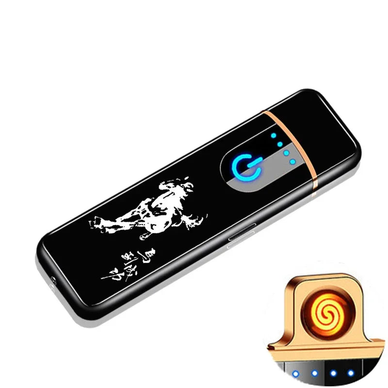 Mini-Elektrofeuerzeug, USB wiederaufladbar, Dual Arc, winddicht, Küchenfeuerzeug, Plasma-Rauch-Zubehör, Weihnachten, Halloween-Geschenk, Neu