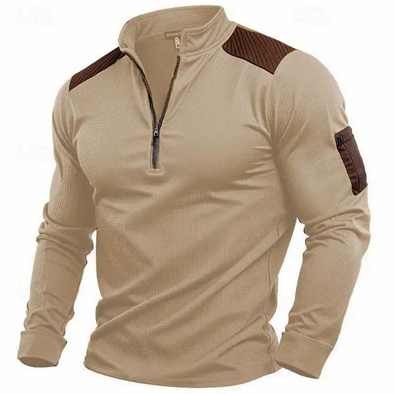 Einfache männer Kleidung Mode Half Zip Langarm Sweatshirts Casual Stehkragen Straße Tops Herbst Winter Übergroßen Pullover