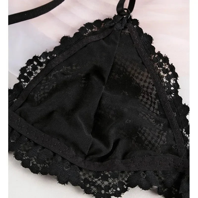 Spitzen-BHs für Frauen, kabelloses Bralette, transparente Spitzenunterwäsche, Damen-Push-Up-BH, einfarbig, sexy Dessous, rückenfreier BH