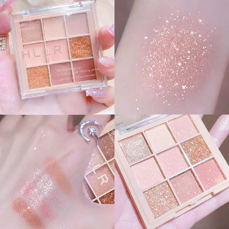 1/2pcs neue neun farbige Lidschatten-Palette Netz rot Live Earth Farbe perlmutt matt Make-up-Sets Maquill age Beauty & Health