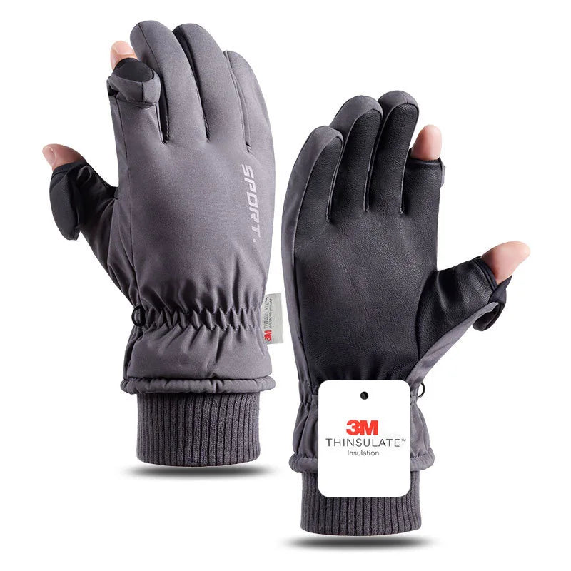 GTUBIKE Winter warme Handschuhe für Outdoor-Radfahren, Skifahren, verdickter, kältebeständiger Handschuh, wasserdichter Touchscreen, Campingausrüstung
