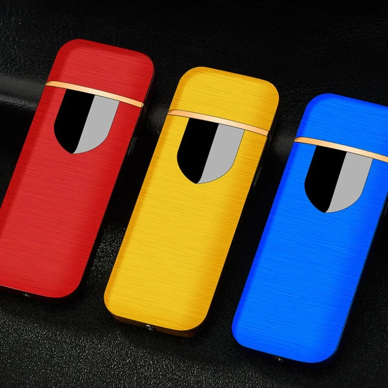 Berührungsempfindliches USB-Lade-Wolframdraht-Feuerzeug für den Außenbereich, winddicht, elektrisch, flammenlos, Spule, Zigarettenanzünder als Geschenk für Männer