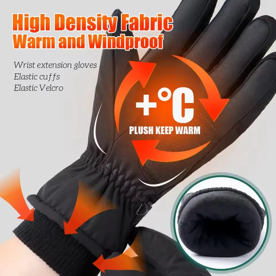 GTUBIKE Winter warme Handschuhe für Outdoor-Radfahren, Skifahren, verdickter, kältebeständiger Handschuh, wasserdichter Touchscreen, Campingausrüstung