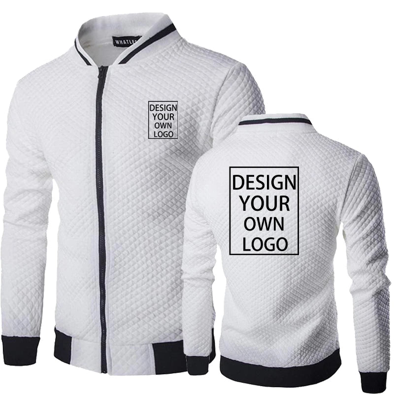 Maßge schneiderte Männer Herbst neue einfarbige Jacke Mantel lässige Outdoor-Kleidung neue Mode Slim Fit Sport Reiß verschluss Jacke