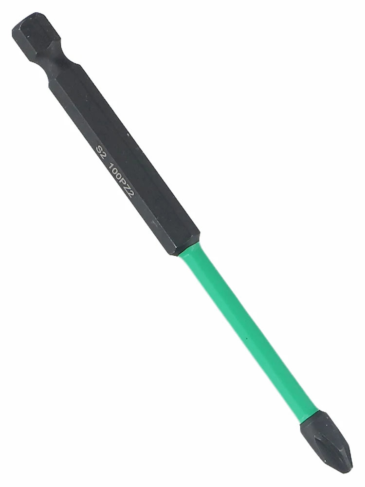 25–150 mm Pozidriv PZ2 Schraubendreher-Bit, legierter Stahl, sechseckiger Griff, rutschfester Elektroschrauber, magnetischer Chargenkopf