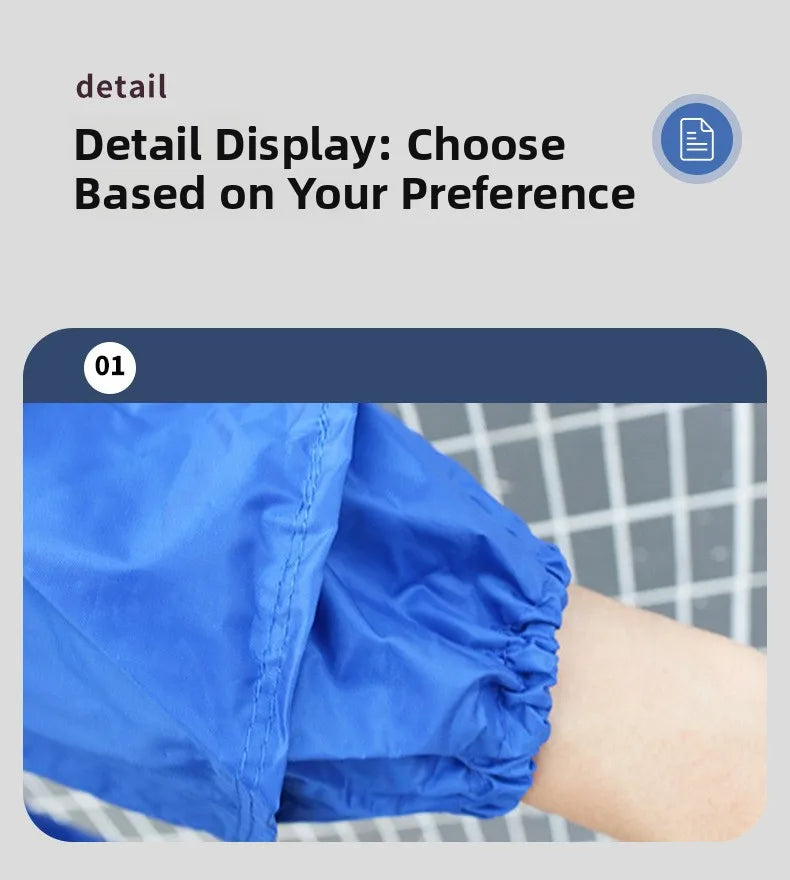 Verdickter Polyester-Stoff, Motorrad, Elektrofahrzeug, Reiten, Regenanzug, atmungsaktiv, abnehmbarer Regenmantel und Hose für Erwachsene