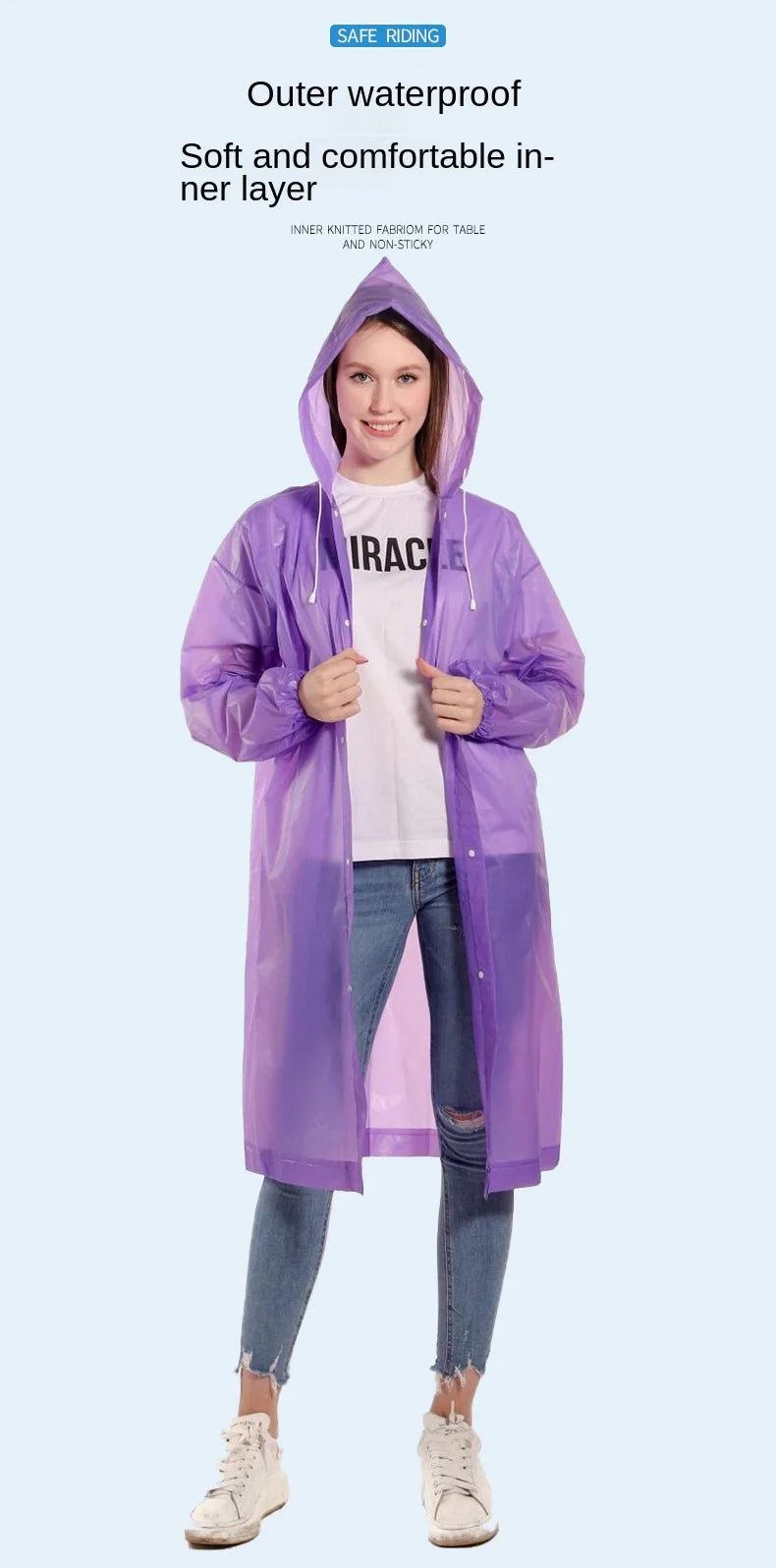Hohe Qualität 1 stück 145*68 CM EVA Unisex Regenmantel Verdickt Regenmantel Frauen Wasserdichte Männer Schwarz Camping Wasserdichte regenbekleidung Anzug