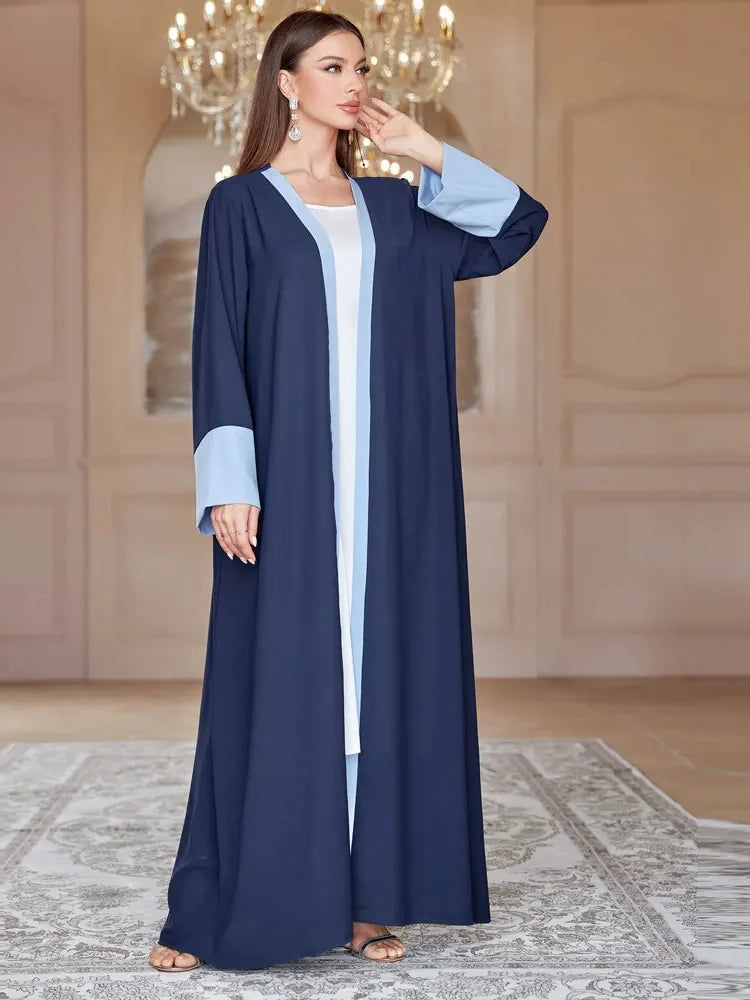 Muslimische Abaya für Frauen mit Schal Eid Langarm Marokko Arab Party kleid lange Robe Vestidos Dubai Abayas bescheidene Kaftan Kleider
