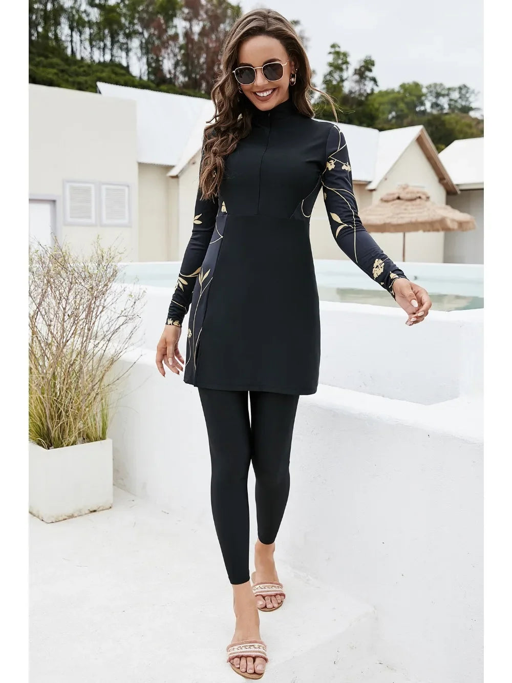 Abaya Burkini Muslimische Damen-Bademode, vollständig bedeckend, bescheidenes Musulman, 2-teiliges Set, Badeanzug, Badeanzug, bescheidene Badebekleidung, islamisch, 2026