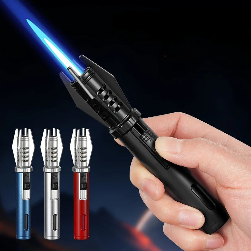 Neue handgehalten Zigarre luftgefüllte Zigarettenanzünder winddicht Butan Camping Moxibustion Zünder Herren Gadget Spritzpistole Großhandel