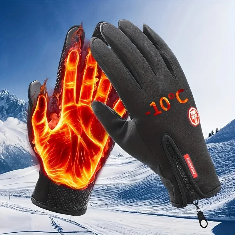 Winter Thermische Wasserdichte Radfahren Handschuhe Männer Frauen Warme Unisex Skifahren Reiten Motorrad Wandern Sport Fäustlinge