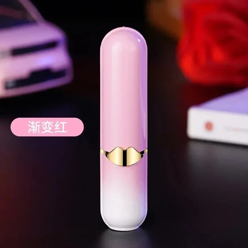 Personal isiertes Lippenstift feuerzeug mit Farbverlauf und kreativer Persönlichkeit, wind dichte offene Flamme, Gas feuerzeug mit hohem ästhetischem Wert