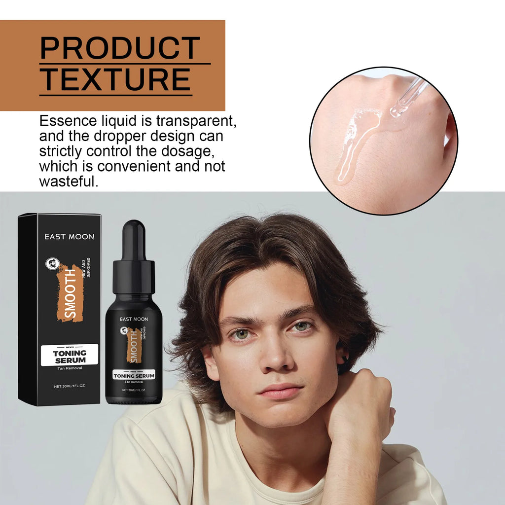 Feuchtigkeitsspendendes Gesichtsserum für Herren, tief feuchtigkeitsspendende, straffende Essenz zur Reduzierung feiner Linien und zur Verbesserung der strahlenden Haut, Anti-Aging-Pflege