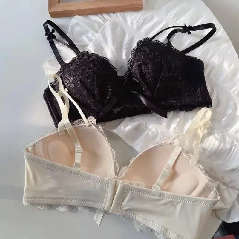 Anti Durchhängen Bralette Mujer Nahtlose Bhs für Frauen Sexy Dessous Koreanische Push-Up Bh Büstenhalter Schwarz Unterwäsche Nette Koreanische Stil