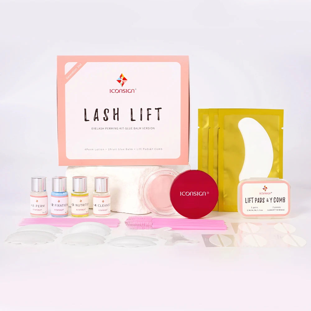 ICONSIGN Kleberbalsam Lash Lift Kit Wimperndauerwelle Kit Curling Augen Wimpern Lifting für 30 bis 45 Tage Make-up-Tools Geschenk für Freunde