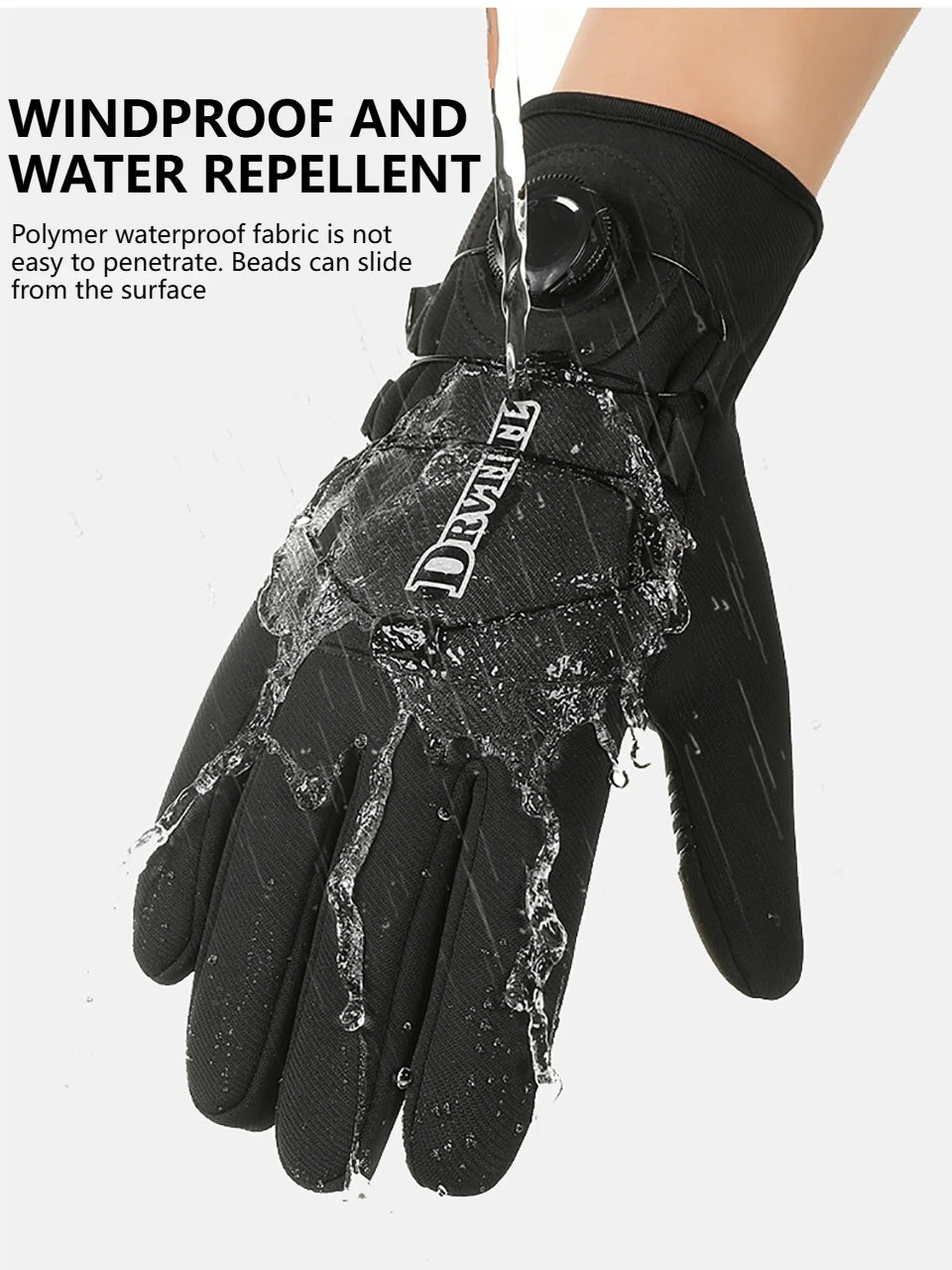 GTUBIKE 1 Paar Winter-Fahrradhandschuhe, warm, wasserdicht, winddicht, Unisex, mit Touchscreen für Outdoor-Reiten, Skifahren, Laufen, Fahrrad