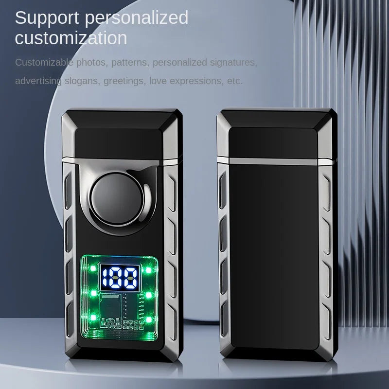 Wiederaufladbarer Piezo-Puls, winddicht, Zigarren-Zigarettenanzünder, Jet-Butan-Fackel, Gas, zwei Arten von Flammen, Feuerzeugen, Raucherzubehör