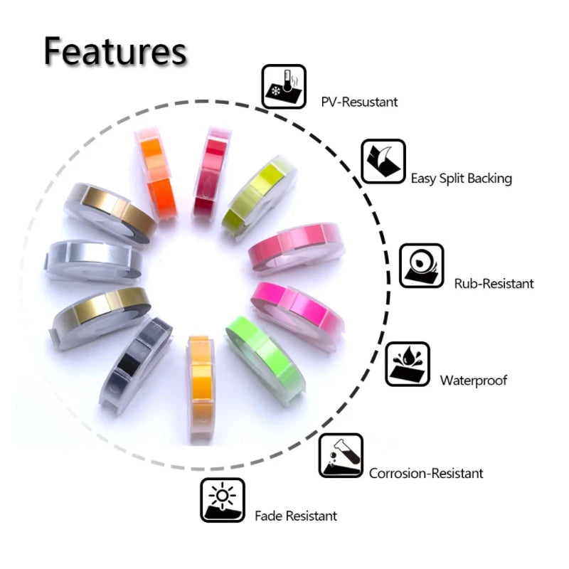 C101 3D-Prägung Schreibmaschine Etikettiermaschine Manueller Etikettierer Kompatible Dymo Druckeretiketten für Dymo 1296 Etikettenherstellung