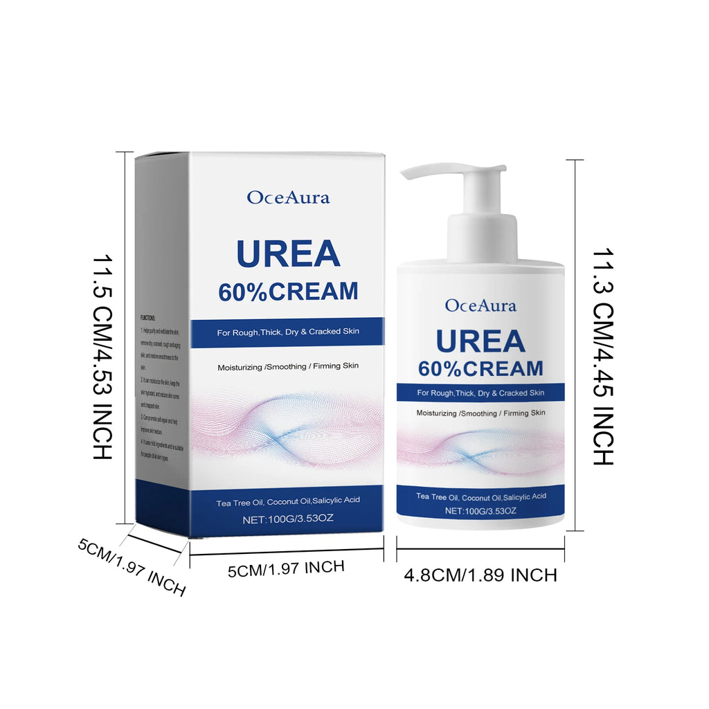 Harnstoff-Fußcreme – Peeling-Feuchtigkeitsbehandlung mit Kokosnussöl und Salicylsäure, hilft bei der Erweichung rauer Haut und verhindert Trockenheit