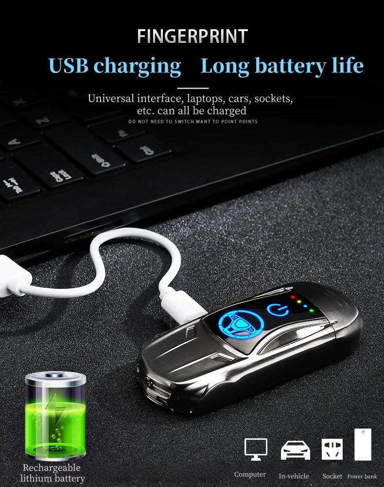 Neues Ladefeuerzeug mit kreativem Design, winddichter Dual Arc-USB-Zigarettenanzünder, leichtes, luxuriöses High-End-Weihnachtsgeschenk für Herren