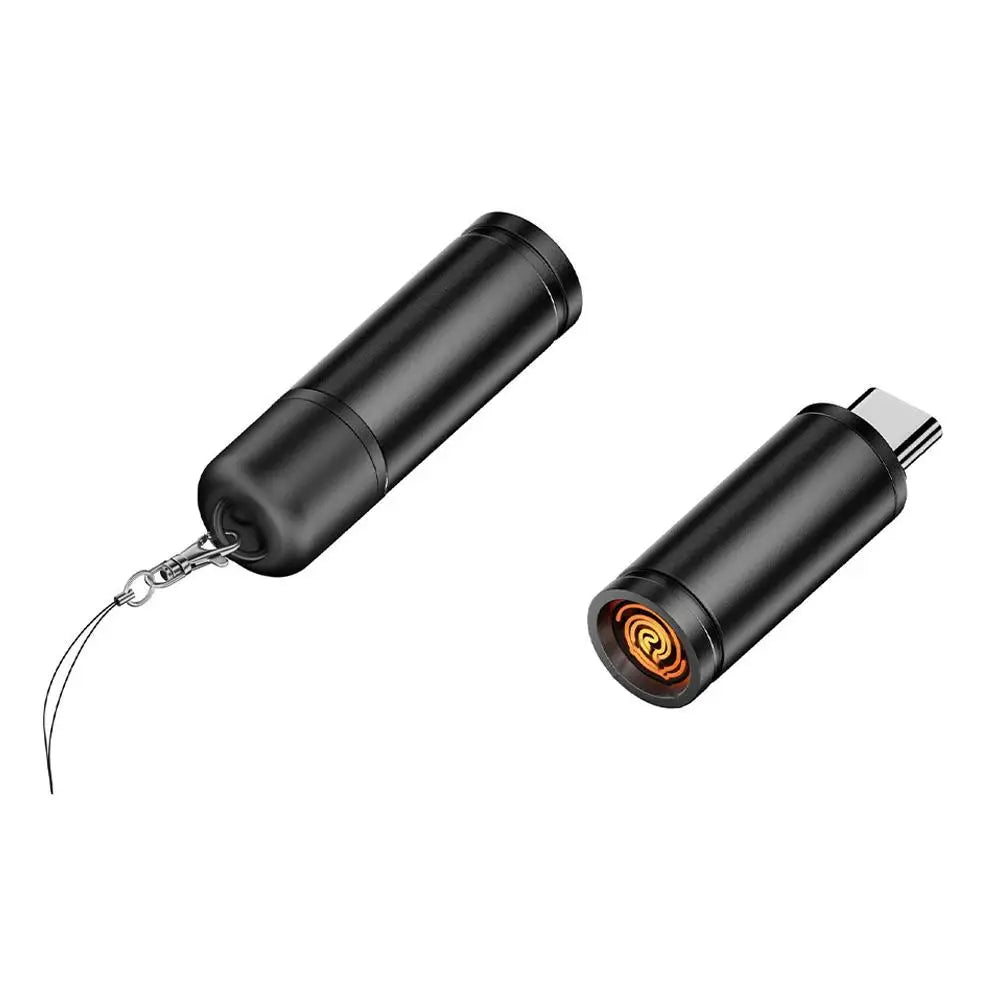 Elektrisches Feuerzeug, Typ-C-Kabelfeuerzeug für iPhones, 15/16 Tablets, sicher, winddicht, mit wiederaufladbarem flammenlosem Zünder