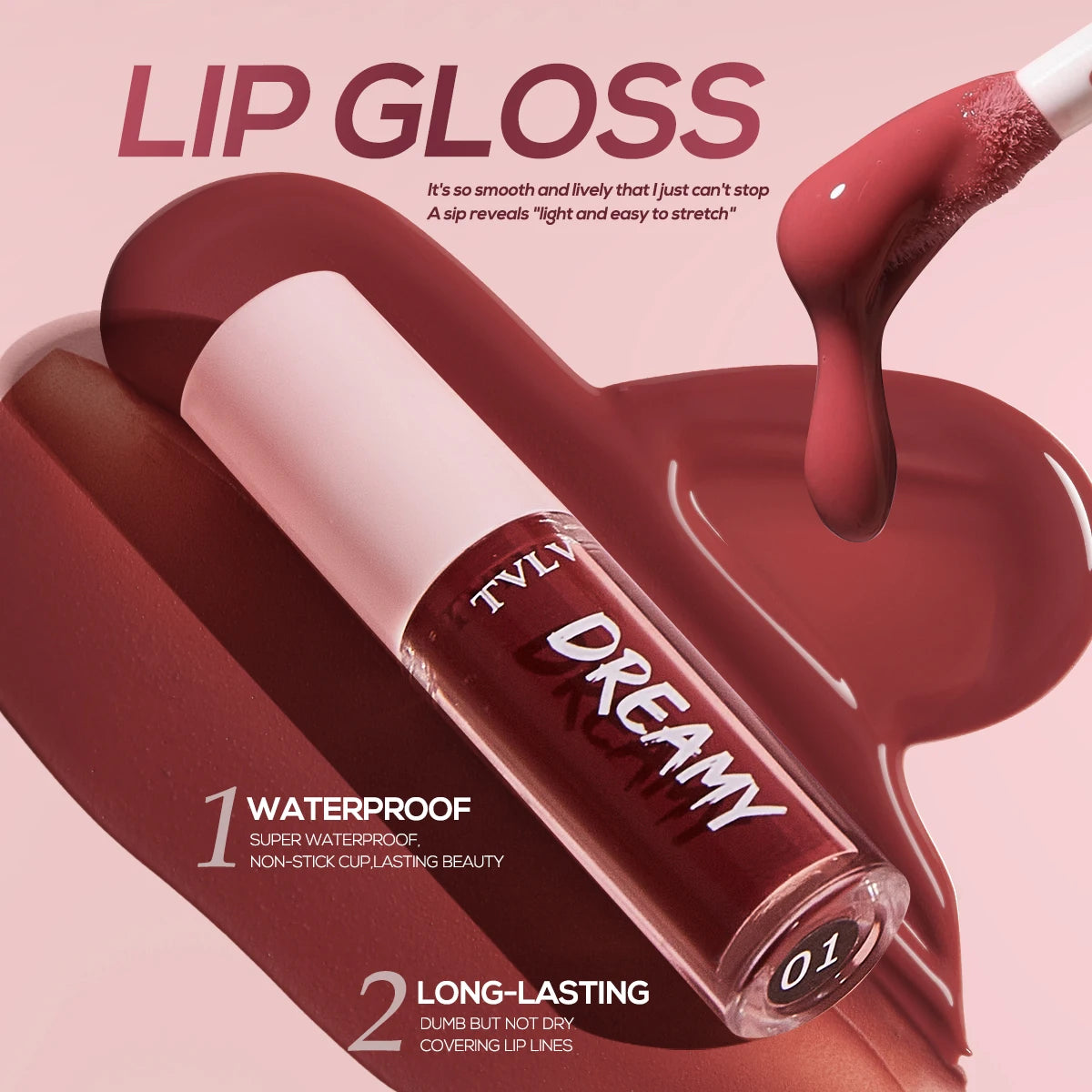 10-farbiges Make-up-Set mit mundroter Lippenglasur, exquisit, praktisch, bequem, tragbar, einfach anzuwenden, Make-up-Set, Weihnachtsgeschenk