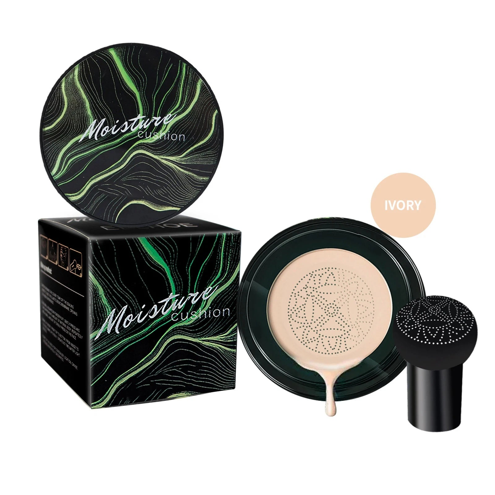 Mushroom Head Air Cushion BB Cream, Moisturizing Concealer Lasting Nude CC Liquid Foundation Even Skin Tone Makeup Base Primer