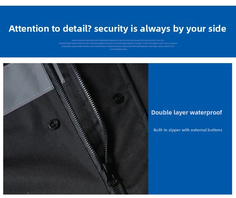 Langer, einteiliger Regenmantel für Erwachsene aus Segeltuch, wasserdicht, Wander-Regenanzug, Herren-All-Body-Regenschutzkleidung, langlebiges Oxford-Tuch