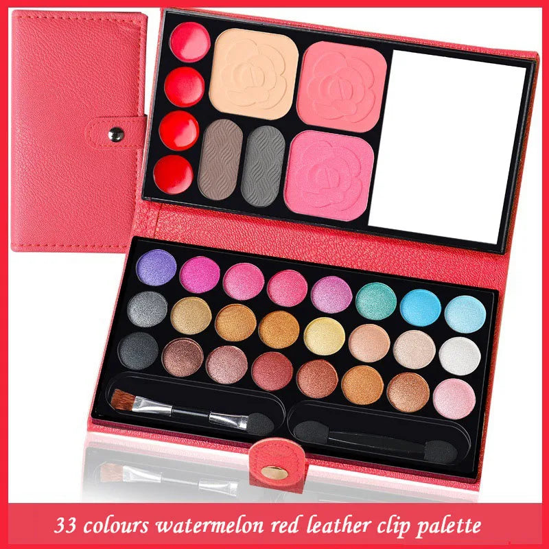 Komplettes Make-up für Anfänger, 33-Farben-Lidschatten-Palette-Set, Make-up für Studenten, Kindertag, Bühnen-Make-up, Kosmetik-Palette, Rouge-Puder