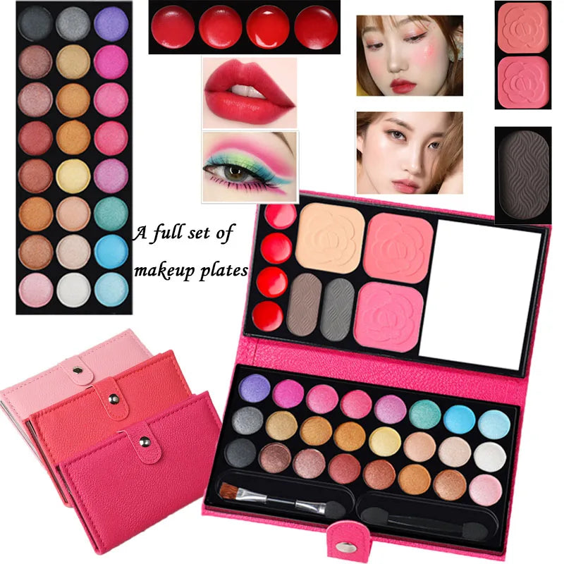Komplettes Make-up für Anfänger, 33-Farben-Lidschatten-Palette-Set, Make-up für Studenten, Kindertag, Bühnen-Make-up, Kosmetik-Palette, Rouge-Puder
