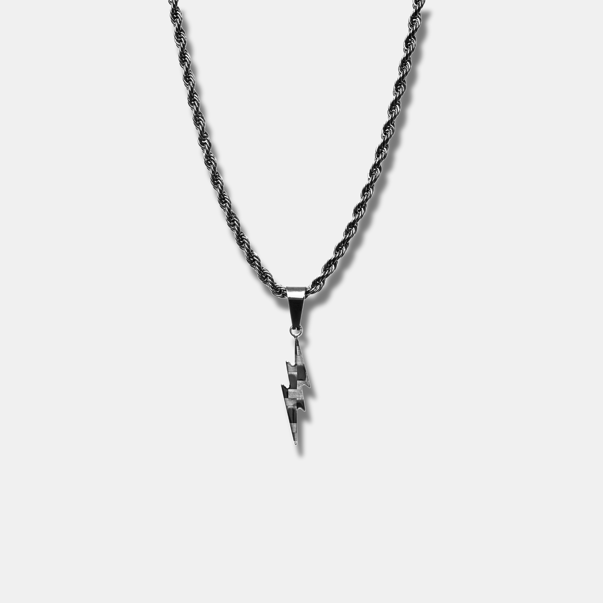 Carbon Fiber Blitz Halskette