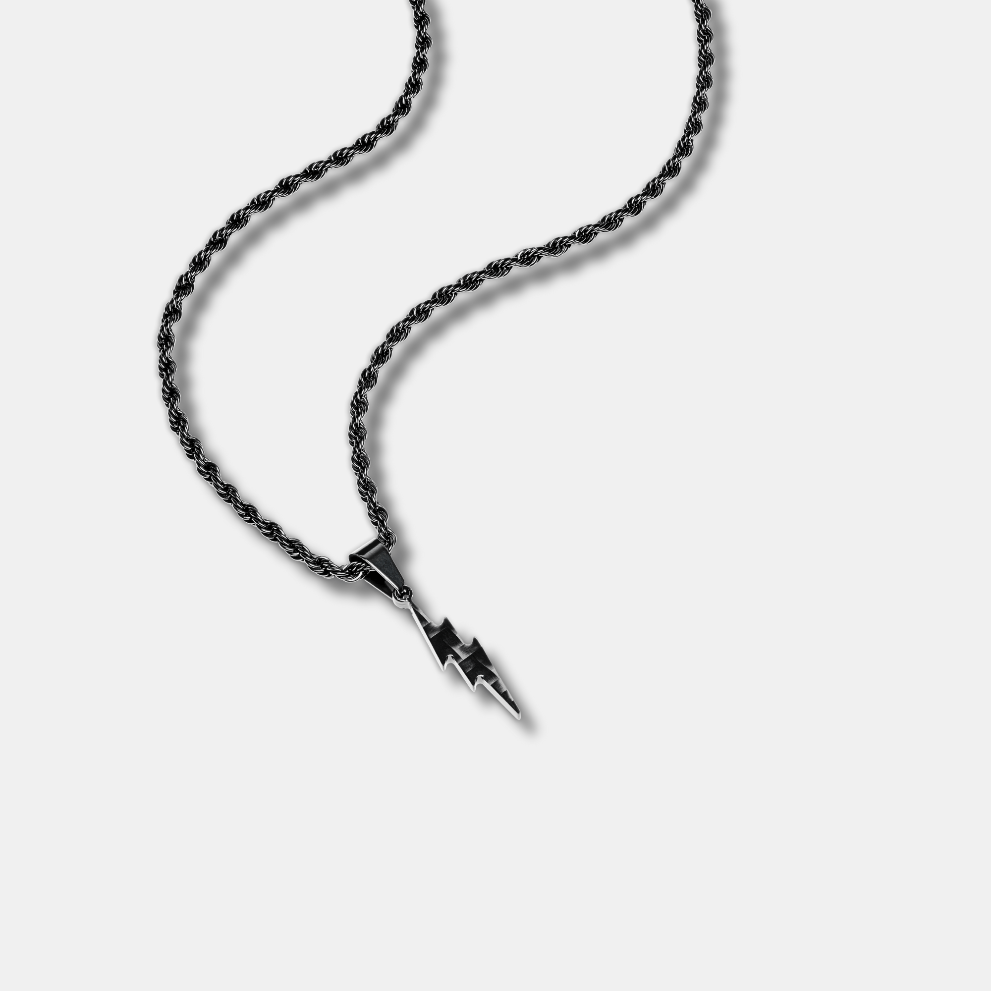 Carbon Fiber Blitz Halskette