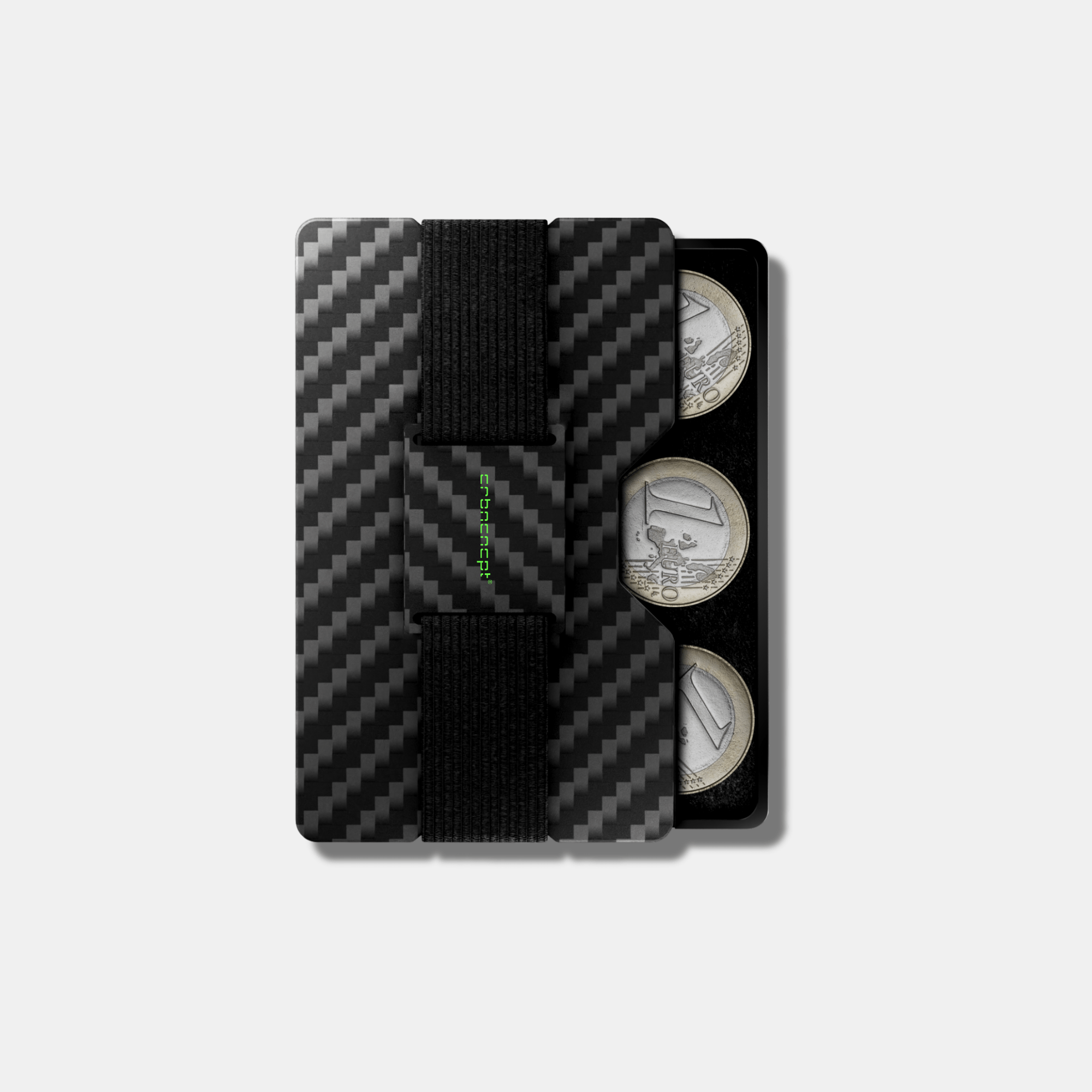 Carbon Fiber Kartenetui | Münzfach | Geldband | RFID