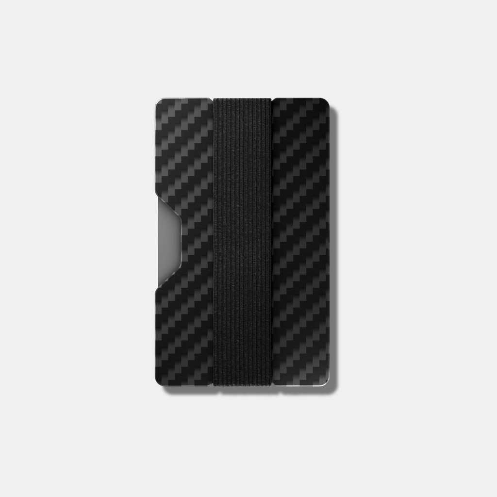 Carbon Fiber Kartenetui | Münzfach | Geldband | RFID